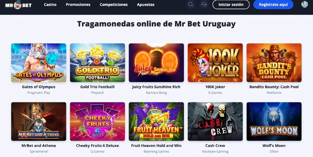 Mr Bet Uruguay tragamonedas